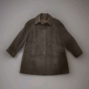 London Fog Women's PeaCoat Wool Blend Single Breasted‎ Jacket Large